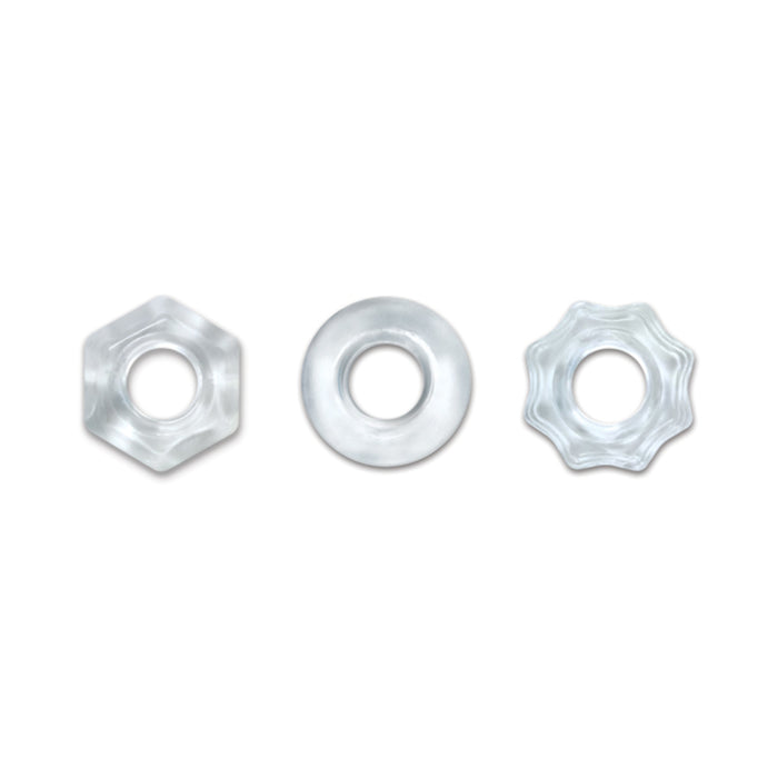 Renegade Chubbies Cock Rings 3-Pack Clear