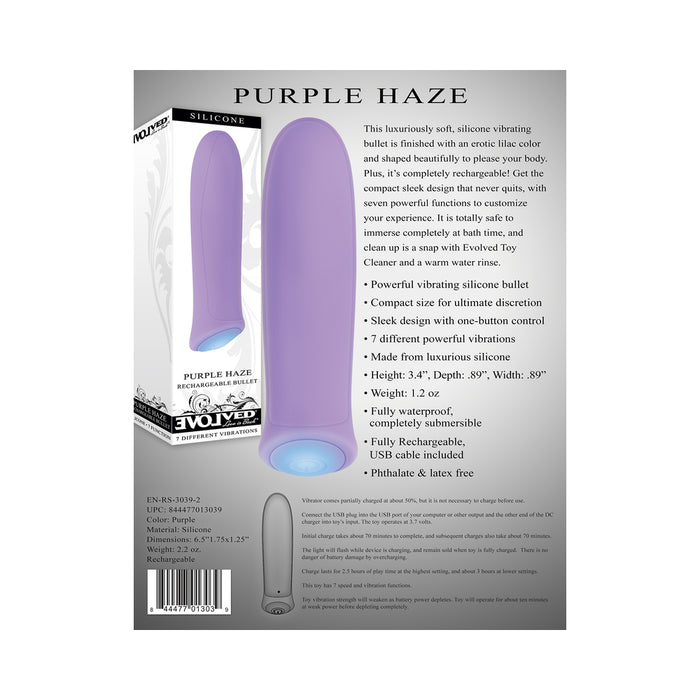 Evolved Purple Haze Rechargeable Silicone Bullet Vibrator