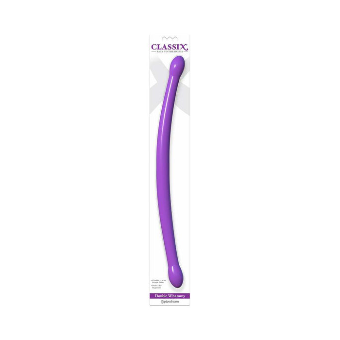 Pipedream Classix Double Whammy 17.25 in. Flexible Dual-Ended Dildo Purple