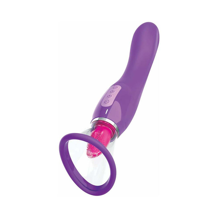 Pipedream Fantasy For Her Her Ultimate Pleasure Dual-Ended Vibrator With Licking Suction Purple
