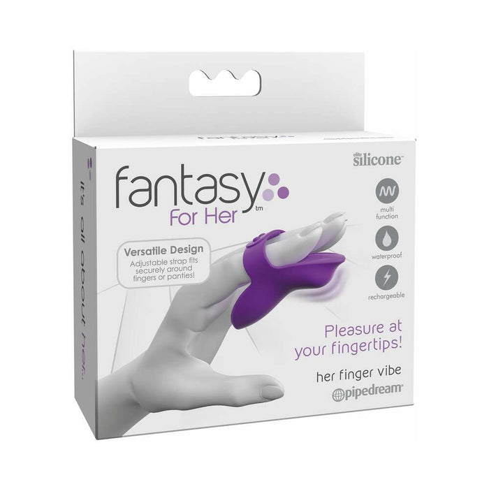 Pipedream Fantasy For Her Rechargeable Adjustable Silicone Her Finger Vibe Purple