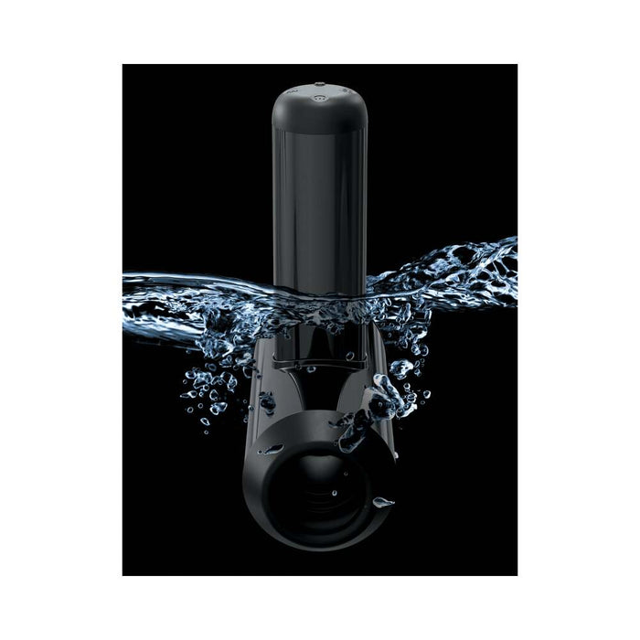 PDX Elite Hydrobator Rechargeable Silicone Vibrating Aquatic Stimulation Stroker Black