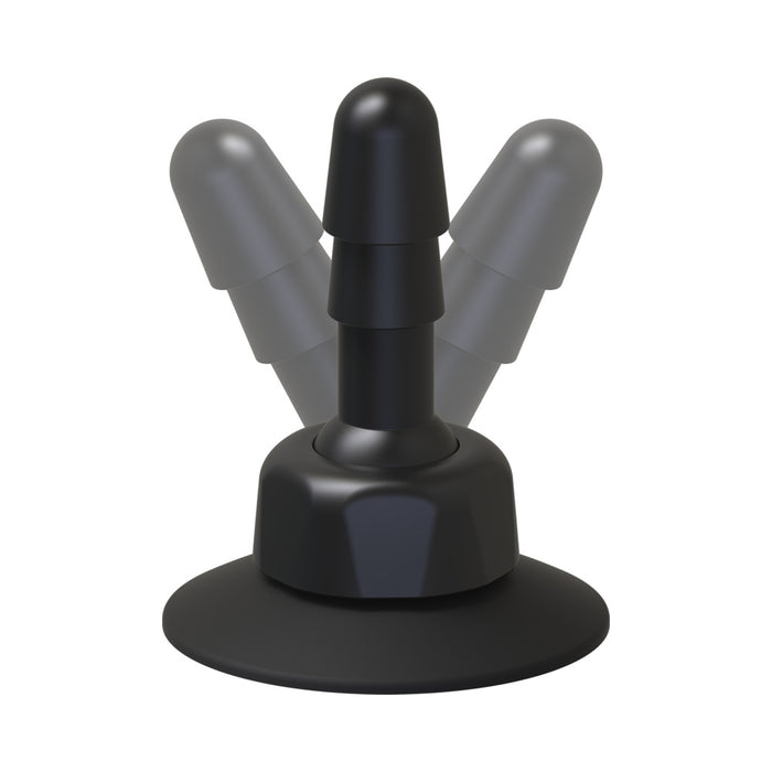 Vac-U-Lock - Deluxe 360° Swivel Suction Cup Plug- Black
