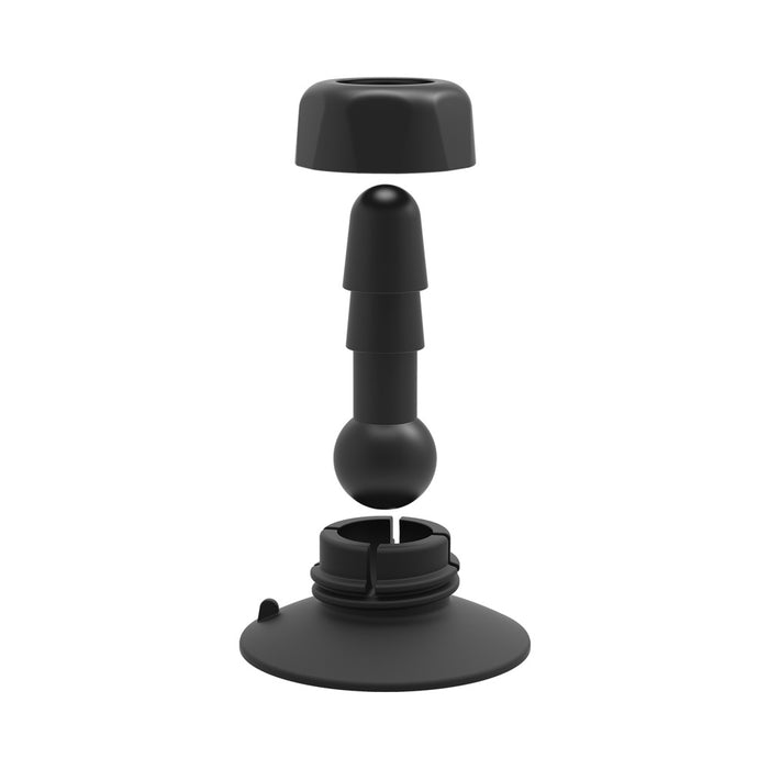 Vac-U-Lock - Deluxe 360° Swivel Suction Cup Plug- Black