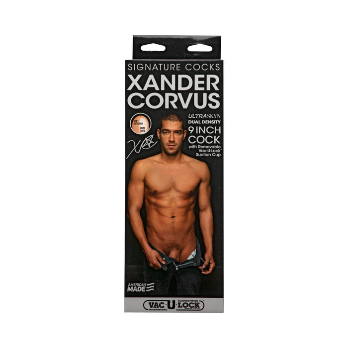 Signature Cocks - Xander Corvus - 9in ULTRASKYNCock w/Removable Vac-U-Lock Suction Cup Vanilla