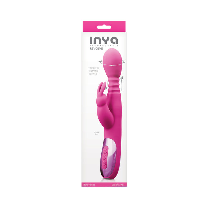 INYA Revolve Rechargeable Rotating & Thrusting Rabbit Vibrator Pink
