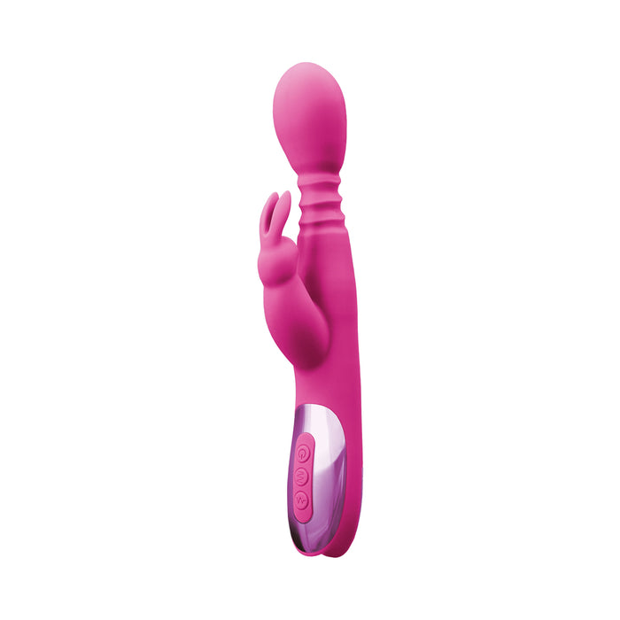 INYA Revolve Rechargeable Rotating & Thrusting Rabbit Vibrator Pink