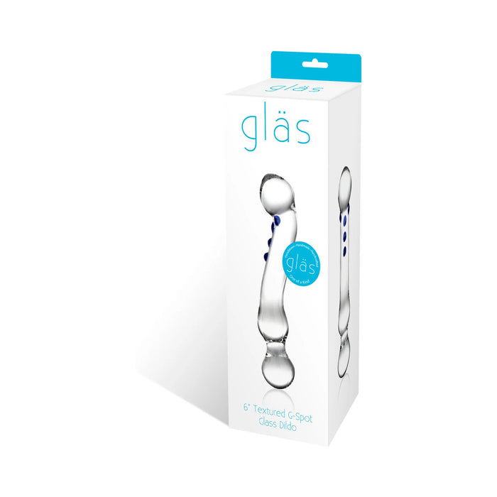 Glas 6 in. Textured G-Spot Glass Dildo
