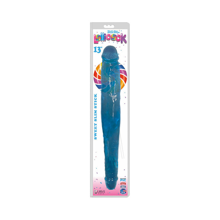 Curve Toys Lollicock Sweet Slim Stick 13 in. Dual Ended Dildo Berry