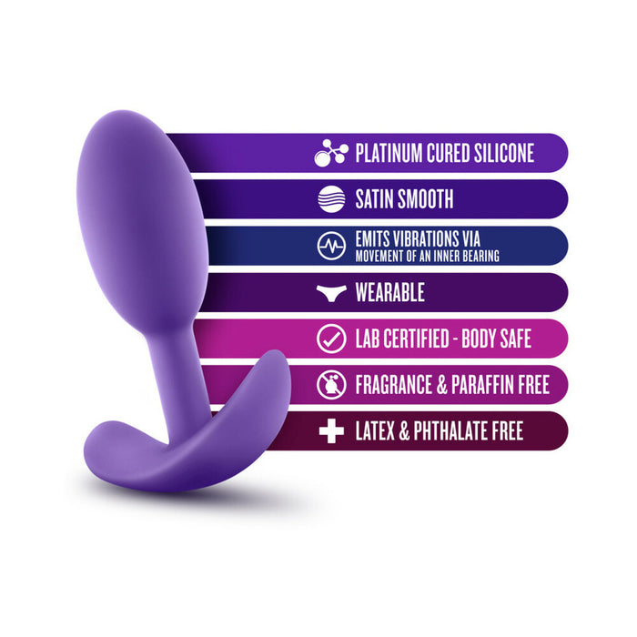 Blush Luxe Wearable Vibra Slim Plug Small Purple