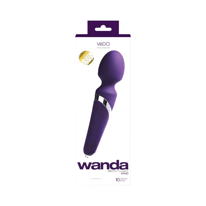 VeDO Wanda Rechargeable Wand Vibe - Deep Purple