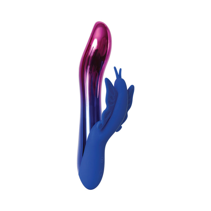 Evolved Firefly Rechargeable Silicone Dual Stimulator Blue/Pink