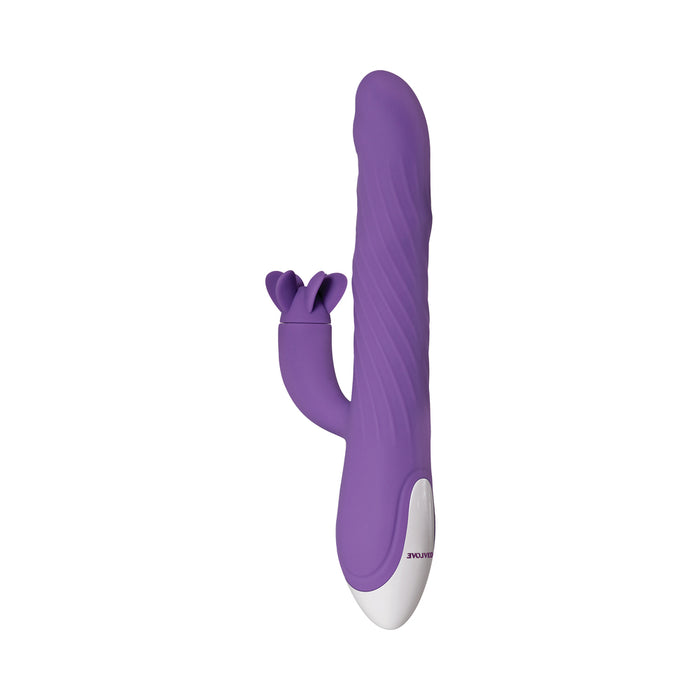 Evolved Tilt-O-Whirl Dual Stimulation Vibrator With Spinning Clit Stimulator Purple