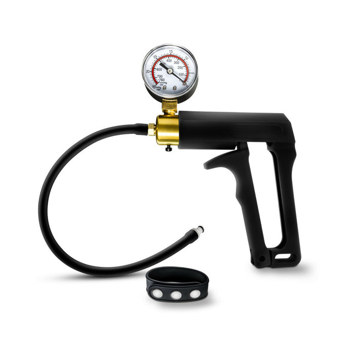 Blush Performance Gauge Pump Trigger with Silicone Tubing & Silicone Cock Strap Black