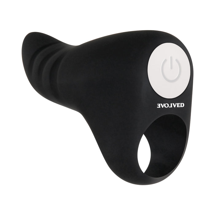 Evolved Power Couple Fully Adjustable 2-Piece Rechargeable Silicone Dual Stimulator Black