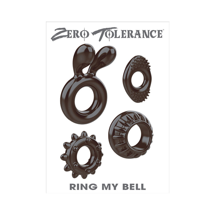 Zero Tolerance Ring My Bell 4-Piece Cockring Set Black