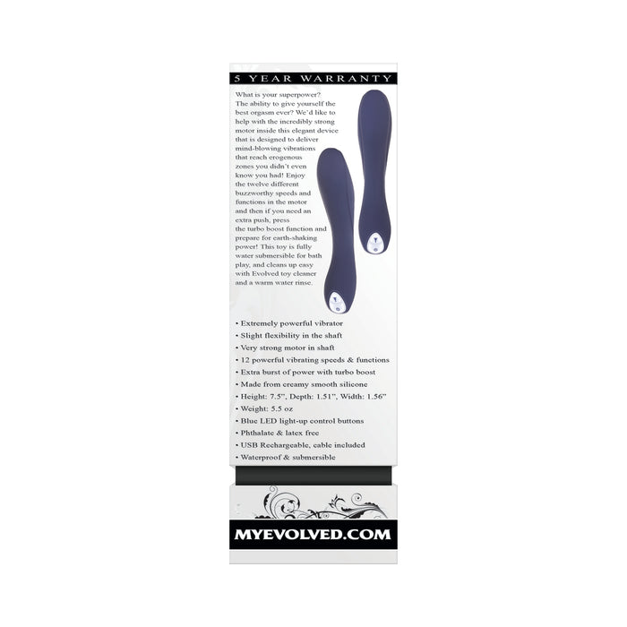 Evolved Coming Strong Rechargeable Silicone G-Spot Vibrator Purple