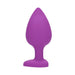 Ouch! Flexible Silicone Diamond Heart Butt Plug Purple Extra Large