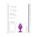 Ouch! Flexible Silicone Diamond Heart Butt Plug Purple Extra Large