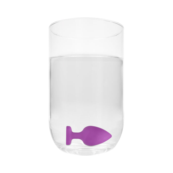 Ouch! Flexible Silicone Diamond Heart Butt Plug Purple Extra Large