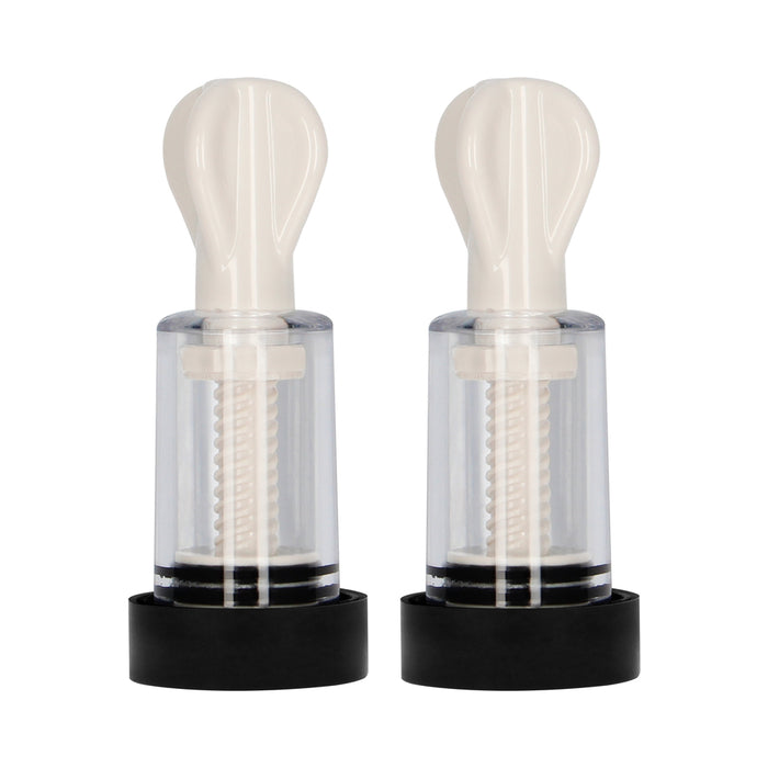 ElectroShock Remote-Controlled E-Stimulation Nipple Suckers White
