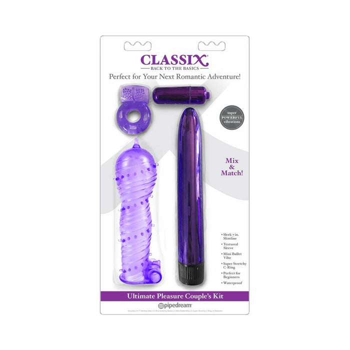 Pipedream Classix 4-Piece Ultimate Pleasure Couple's Kit Purple