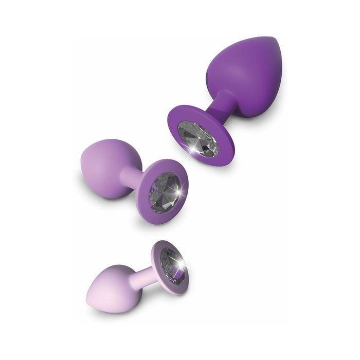 Pipedream Fantasy For Her 3-Piece Silicone Her Little Gems Trainer Plug Set Purple