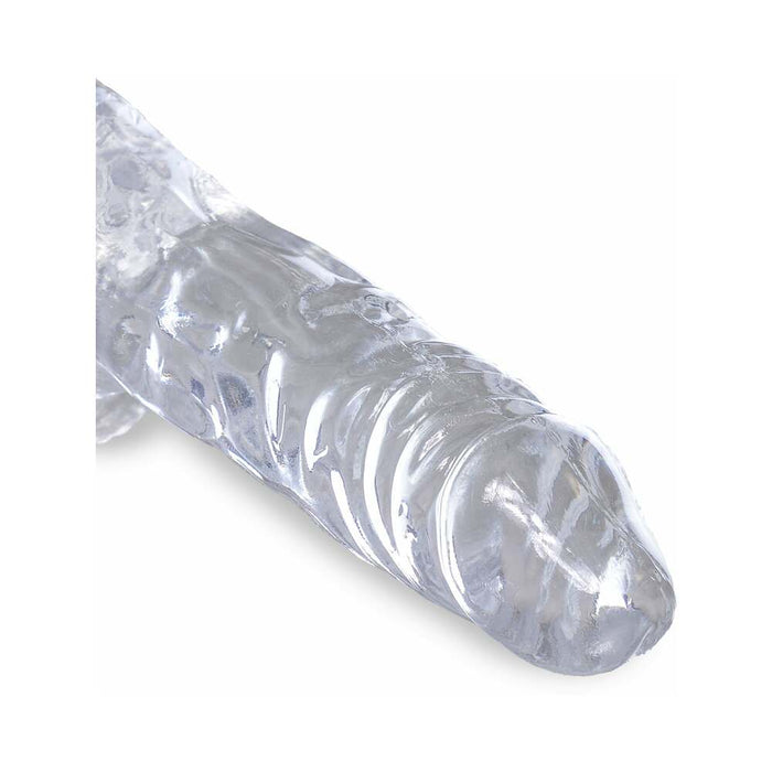 Pipedream King Cock Clear 4 in. Cock With Balls Realistic Suction Cup Dildo