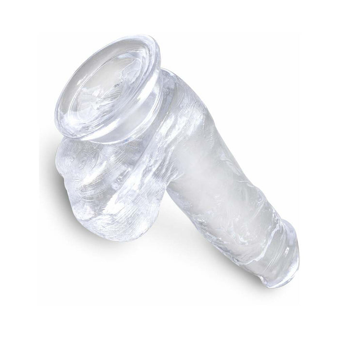 Pipedream King Cock Clear 6 in. Cock With Balls Realistic Suction Cup Dildo