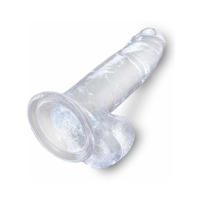 Pipedream King Cock Clear 7 in. Cock With Balls Realistic Suction Cup Dildo