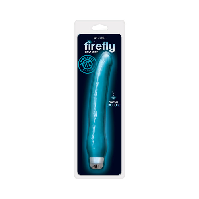 Firefly Glow Stick 11 in. Vibrating Dildo Blue
