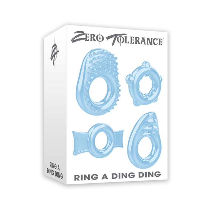 Zero Tolerance Ring A Ding Ding 4-Piece Cockring Set Blue