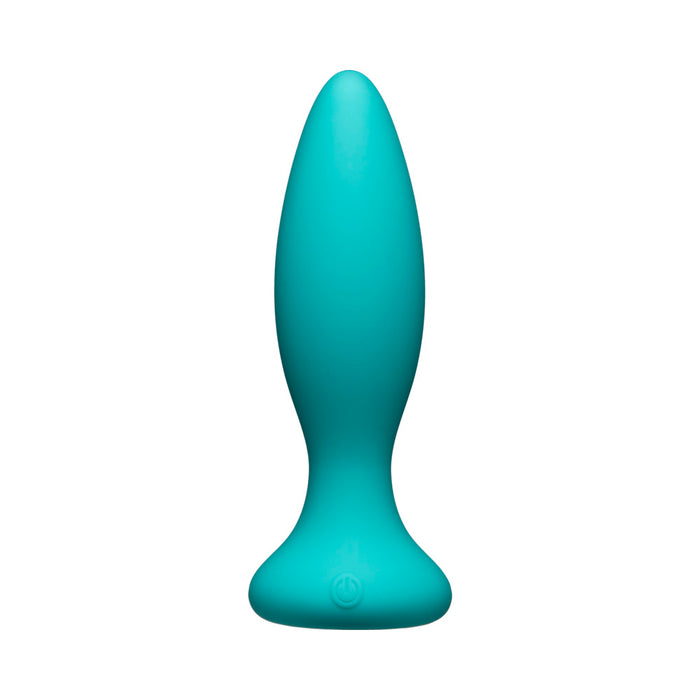 A-Play Vibe Beginner Rechargeable Silicone Anal Plug with Remote Teal