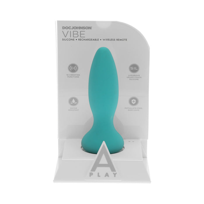 A-Play Vibe Adventurous Rechargeable Silicone Anal Plug with Remote Black