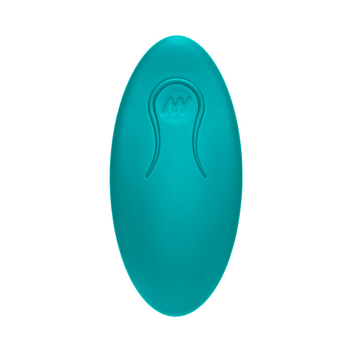 A-Play Vibe Adventurous Rechargeable Silicone Anal Plug with Remote Teal