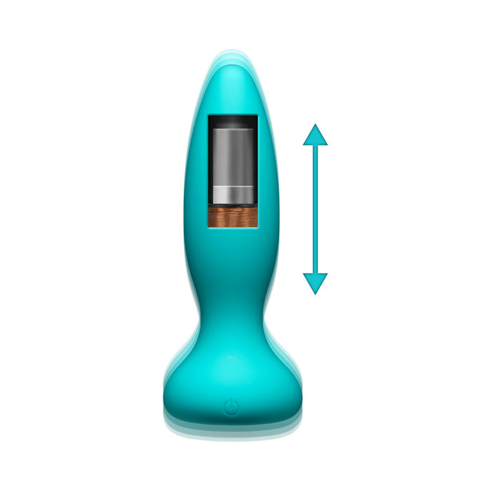 A-Play Thrust Experienced Rechargeable Silicone Anal Plug with Remote Teal