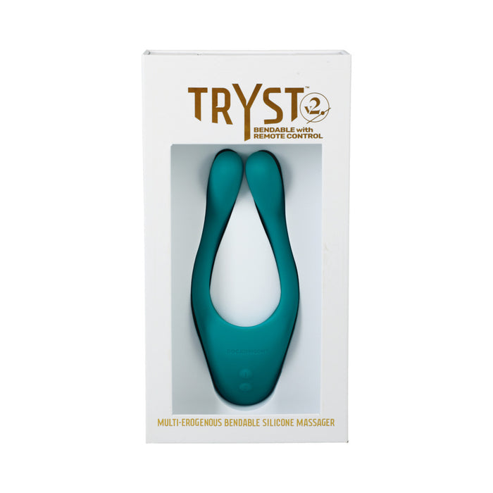 TRYST V2 Bendable Multi Erogenous Zone Massager with Remote Teal