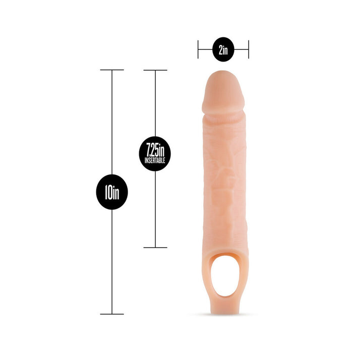 Blush Performance Plus 10 in. Silicone Cock Sheath Penis Extender Sling Beige