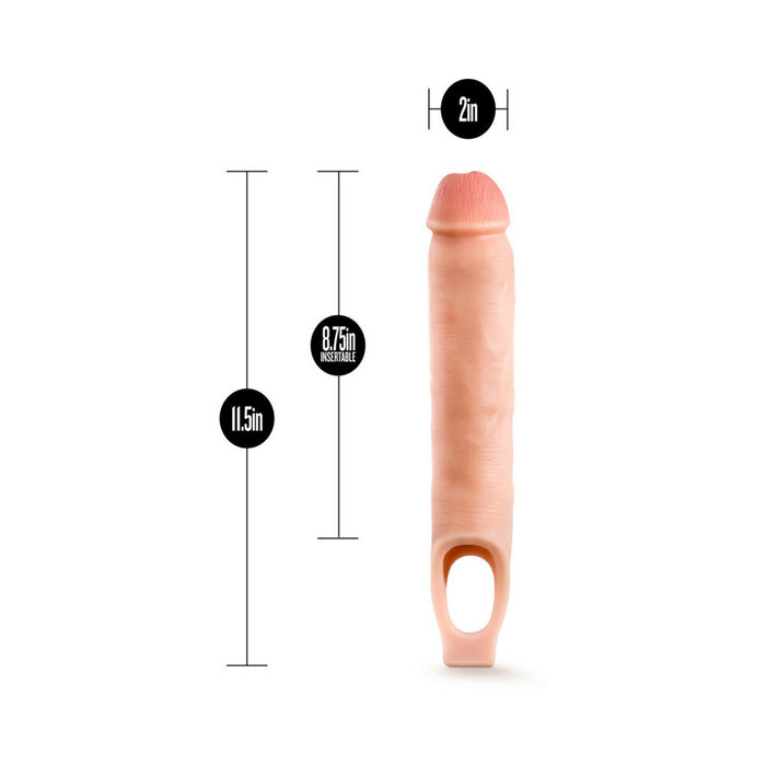 Blush Performance Plus 11.5 in. Silicone Cock Sheath Penis Extender Sling Beige