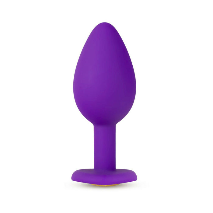 Blush Temptasia Bling Anal Plug with Heart-Shaped Gem Base Small Purple