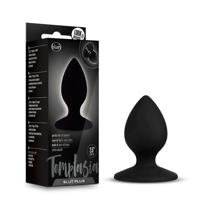 Temptasia 'Slut' Silicone Anal Plug Black
