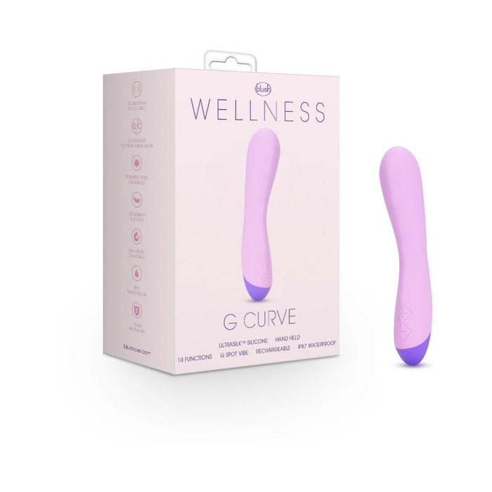 Blush Wellness G Curve Rechargeable Silicone G-Spot Vibrator Purple