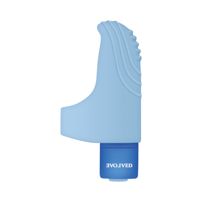 Evolved Fingerlicious Rechargeable Silicone Finger Vibrator Blue