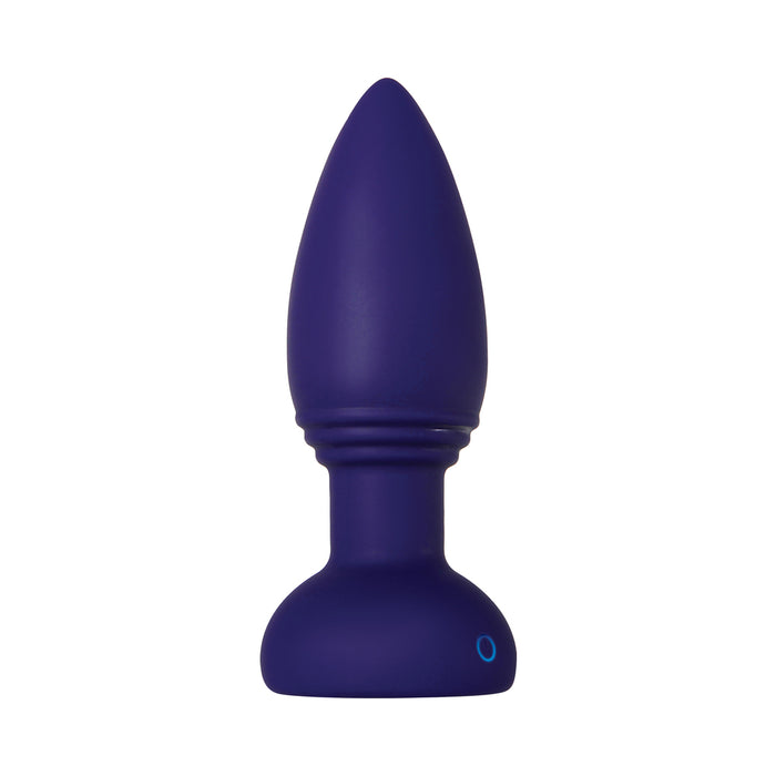 Evolved Smooshy Tooshy Rechargeable Remote-Controlled Vibrating Silicone Anal Plug Purple