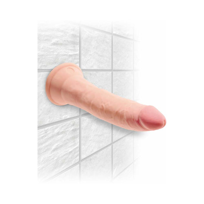 Pipedream King Cock Plus 7 in. Triple Density Cock Realistic Dildo With Suction Cup Beige