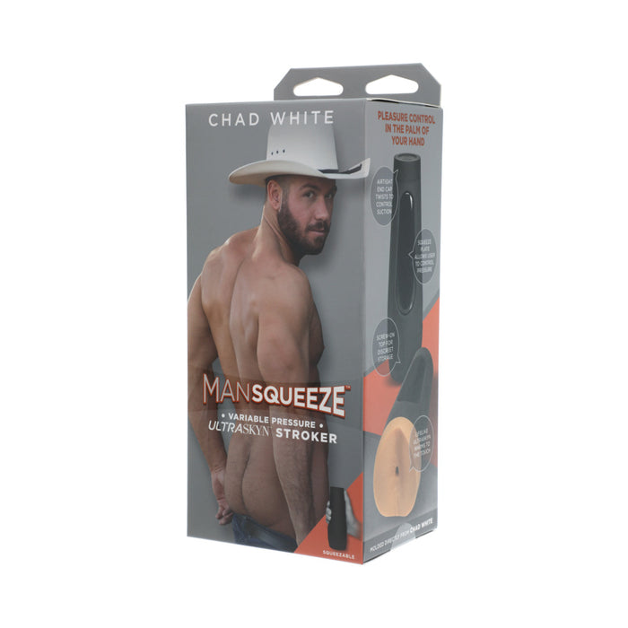 Man Squeeze - Chad White - ULTRASKYN Stroker - Ass Vanilla
