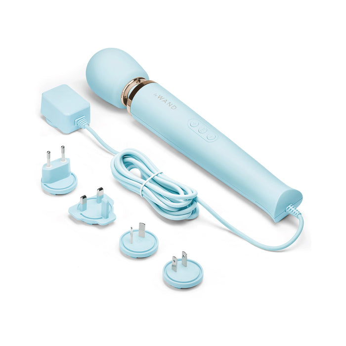 Le Wand Plug-In Vibrating Massager Sky Blue