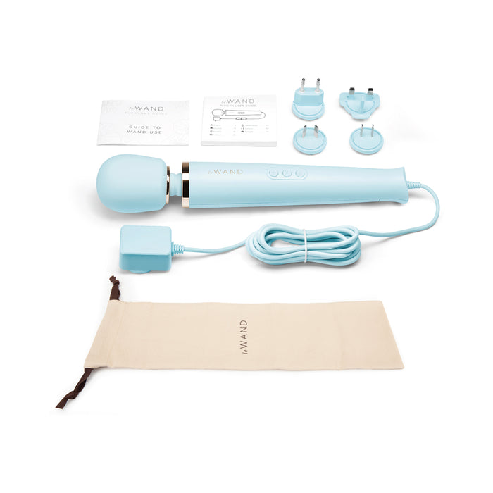 Le Wand Plug-In Vibrating Massager Sky Blue