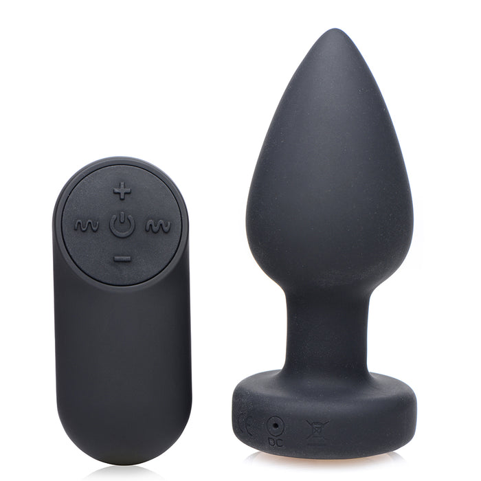 Booty Sparks Rechargeable Light Up Vibrating Medium Anal Plug with Remote Control