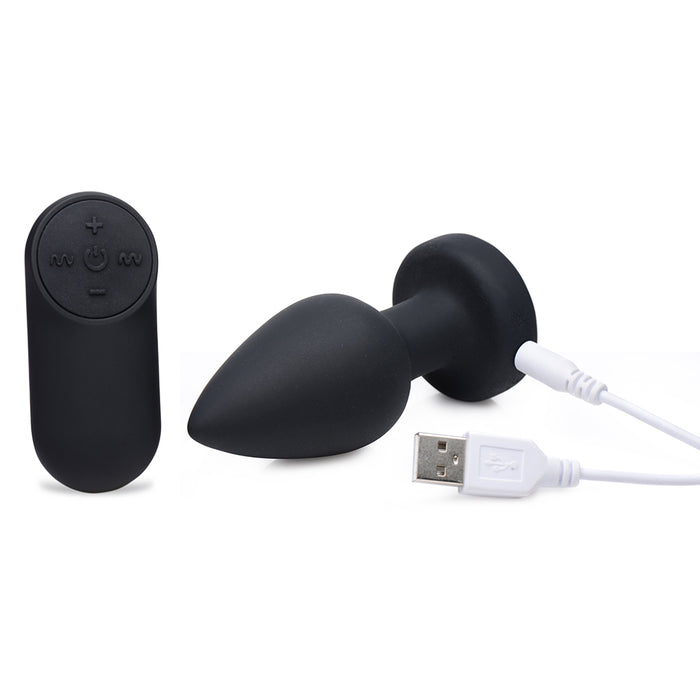 Booty Sparks Rechargeable Light Up Vibrating Anal Plug with Remote Control Medium